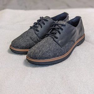Clarks Collection Black & Charcoal Tweed Oxfords